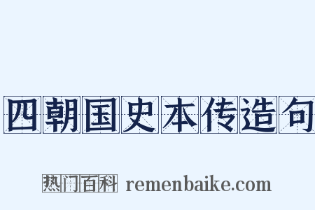 四朝国史本传造句是什么意思的图片